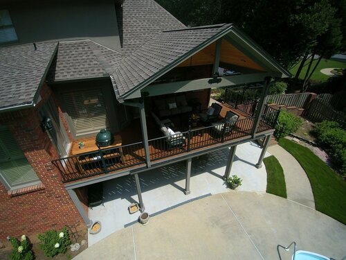 overhead view of custom deck